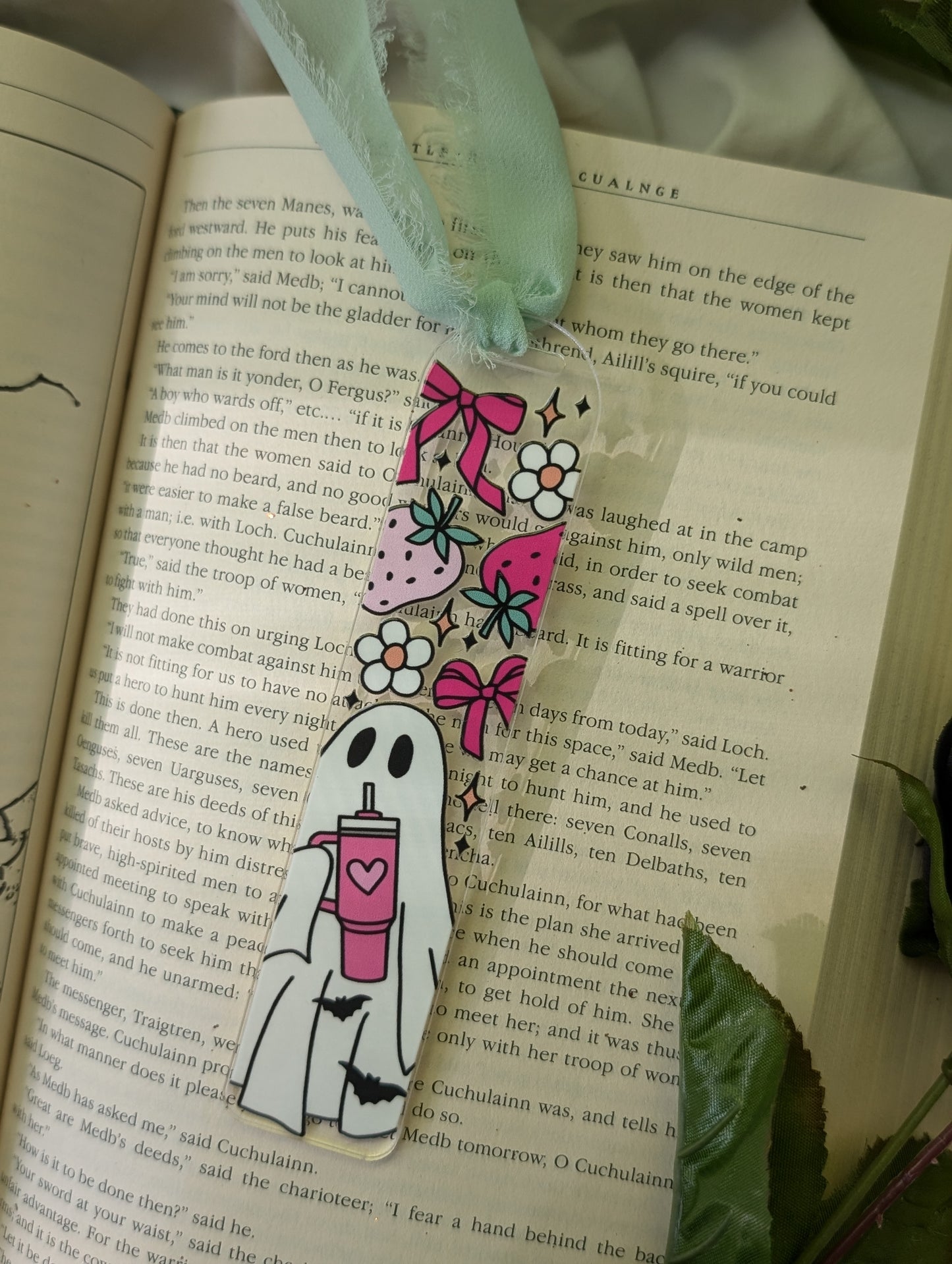 Stanley Cup Ghosty Girl Acrylic Bookmarks