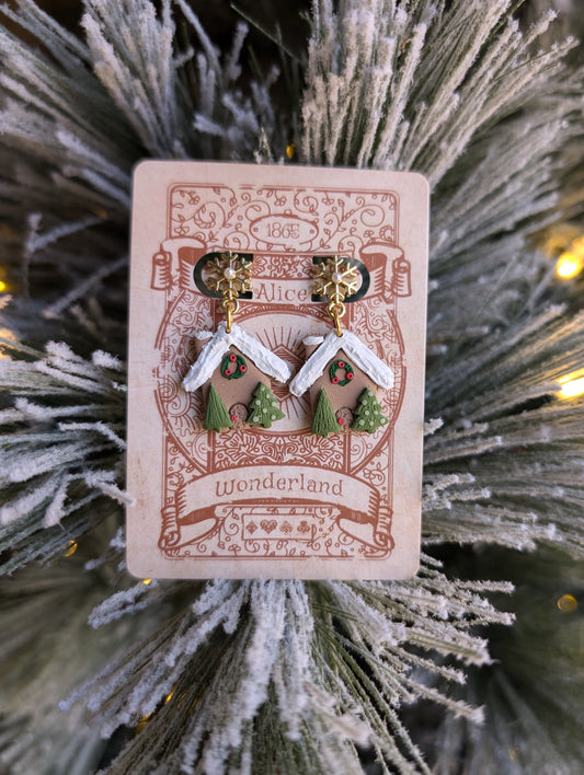 Gingerbread House Dangles