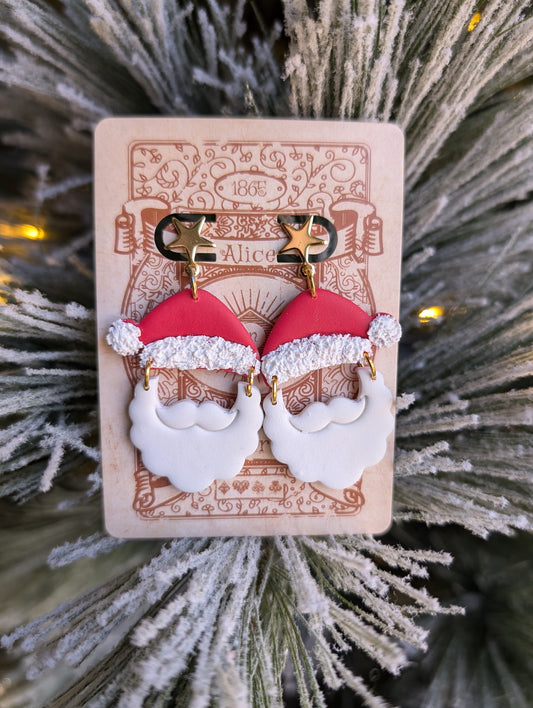 St. Nick Holiday Clay Dangles